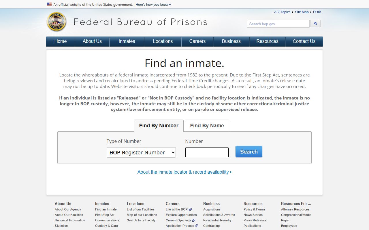 Rockingham County inmate records BOP federal inmate locator