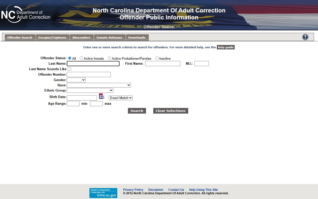 Rockingham County inmate records NCDAC offender search
