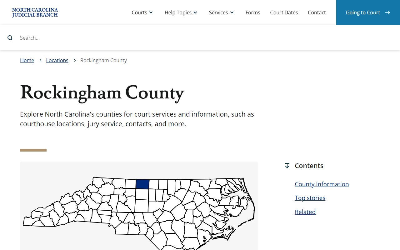 Rockingham County court records after arrest Judicial Branch page